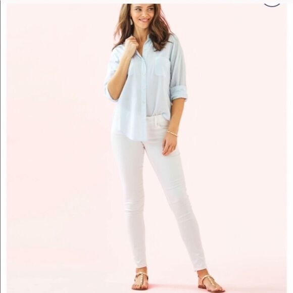 Lilly Pulitzer Sea View Button Down Top - Picture 3 of 7